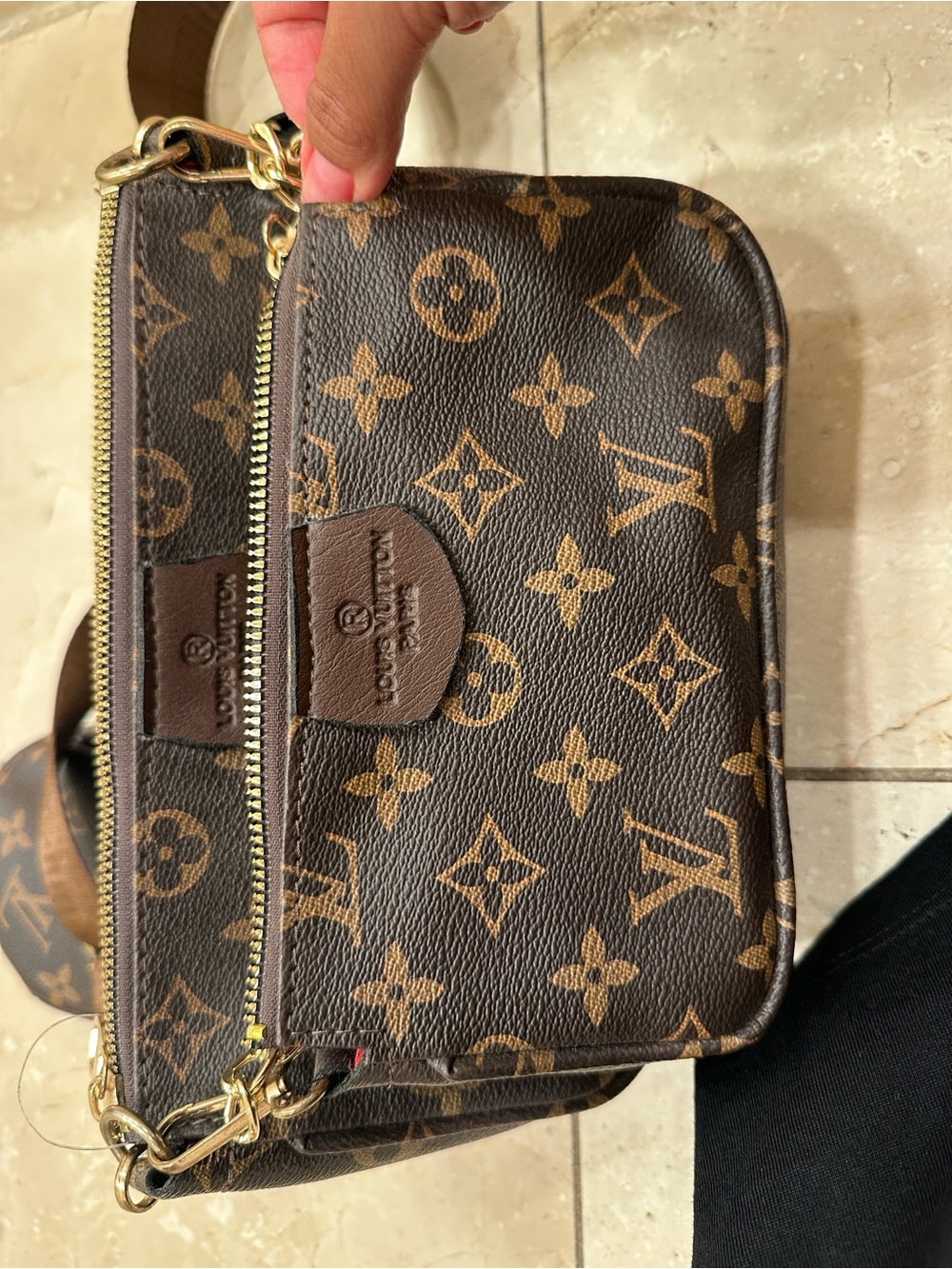 Louis Vuitton Monogram Canvas Belt Bag in Brown